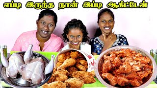 KFC Style Fried Chicken With Cooking Vlog In Tamil Foodies Divya Family  fried chicken challenge [upl. by Eisseb]