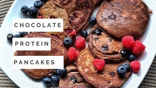 Chocolate Protein Pancakes  Easy amp Healthy Recipe [upl. by Dylane]