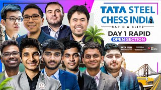 Tata Steel Chess India 2022 Open  Rapid  Day 1  Live commentary by Sagar Tania [upl. by Robin741]