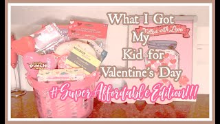 WHAT I GOT MY KID FOR VALENTINES DAYVALENTINES DAY GIFT BASKET IDEAS FOR KIDS LOVE BASKET FOR KIDS [upl. by Wadesworth419]