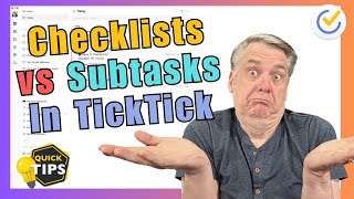 TickTick EXPERT Shares Subtasks amp Checklists Secrets [upl. by Gemini66]