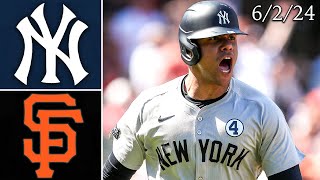 New York Yankees  San Francisco Giants  Game Highlights  6224 [upl. by Leunamne90]