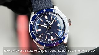 Edox Skydiver 38 Date Automatic Special Edition 80131 3BUC BUICO [upl. by Oivaf]