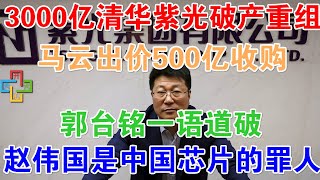 3000亿清华紫光破产重组！马云出价500亿收购！郭台铭一语道破：赵伟国就是一个炒股的投资者！ [upl. by Hgielrac]