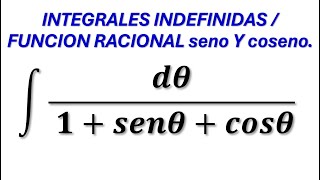 CLASE 107 TECNICAS DE INTEGRACION  quotFUNCION RACIONAL de SENO y COSENOquot [upl. by Nura160]