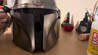 Weathering mandolorian helmet [upl. by Merrel]