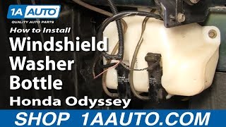 How To Replace Windshield Washer Bottle 9904 Honda Odyssey [upl. by Lettig75]