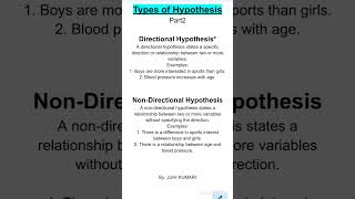 Types of Hypothesis Part 2 [upl. by Adnical]