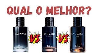 Perfumes DIOR SAUVAGE EDT vs EDP vs Parfum  Resenha comparativa [upl. by Ruella966]