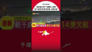 【速報】新千歳空港 “雪の影響”で14便欠航…3時間で8センチの降雪 滑走路1本ずつ閉鎖し除雪 23日も8便「欠航」決まる [upl. by Shute343]