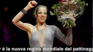 Carolina Kostner medaglia doro ai mondiali di pattinaggio di nizza [upl. by Ade]