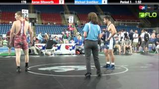 Cadet 170  Aaron Ditsworth Illinois vs Michael Snediker Washington [upl. by Annoerb161]