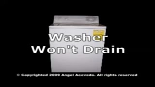 GE Washer Wont Drain or Spin Dry Clothes Well  How to Fix With a Drill [upl. by Nit]