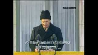 Nicolae Ceausescu LAST SPEECH [upl. by Andert]