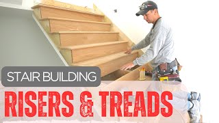 How to Install Stair Treads amp Risers Pro Techniques [upl. by Tisha]