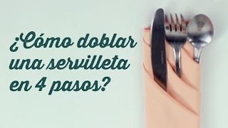 Cómo doblar una servilleta de tela  Doblado de servilletas [upl. by Yziar]