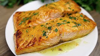 Rezept für gebackenen Lachs mit Zitronenbutter Einfache Idee für ein Abendessen [upl. by Etom]