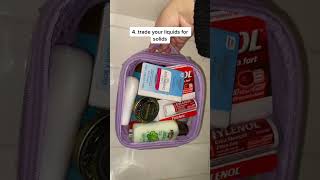 How to pack toiletries for travel  TSA approved clear toiletry bag short [upl. by Micki453]