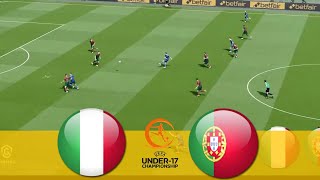 Italia vs Portogallo Highlights  EURO U17 2024  eFootball PES 2021 [upl. by Budding]