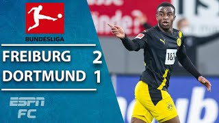 Youssoufa Moukoko goal cant save Borussia Dortmund in Freiburg loss  ESPN FC Bundesliga Highlights [upl. by Roselin729]