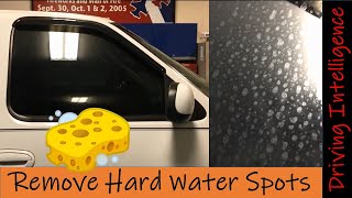 How To Remove Stubborn Water Spots from Truck or Car Windows Quick Tip [upl. by Abixah]