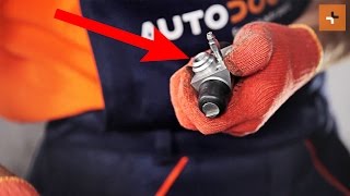 How to change a rear brake cylinder SKODA ROOMSTER 1 TUTORIAL  AUTODOC [upl. by Selina]