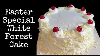 White Forest Cake Recipe in Tamil  How To Make White Forest Cake  Easter Special Cake Recipe [upl. by Noside]