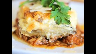 Moussaka pasticcio greco di melanzane e carne  videoricette con le melanzane [upl. by Fanchet]