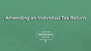 Amending an Individual Tax Return [upl. by Labors]