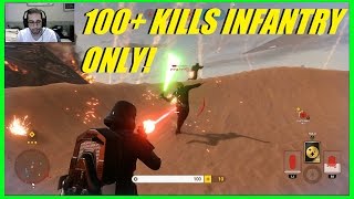 Star Wars Battlefront  100 KILLS INFANTRY ONLY No heroes  A280C ownage [upl. by Ahsimet]