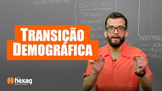 TRANSIÇÃO DEMOGRÁFICA  Vem aprender Geografia [upl. by Sharlene]