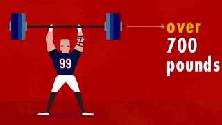 JJ Watt is not human NFL infographic [upl. by Annairda]