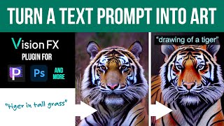 Generating AI Art with Vision FX Plugin for Corel Painter Photoshop  more [upl. by Nisay]