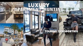 LUXURY APARTMENT HUNTING in Jacksonville FL  modern 2bed 2bath  touring 3 apartments [upl. by Rehsu]