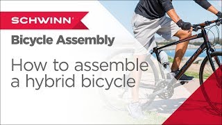 How to Assemble a Schwinn Adult Hybrid Bicycle Gears Brakes [upl. by Eatnad]