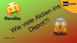 Wie viele Aktien ins Depot  Auswirkungen auf Rendite und Risiko [upl. by Ennayt]