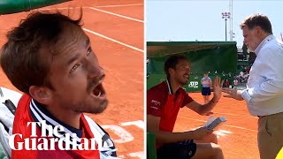 Its out Medvedev rages at officials in two different outbursts at Monte Carlo [upl. by Odlavso]