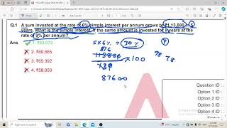 a sum invested at the rate of 6 simple interest per annum grows to 113880 in 5 [upl. by Ardelia]