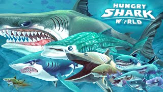 ALL SHARKS  TIPS amp STRATEGIES  Hungry Shark World  GamePlay  HD [upl. by Whitnell]