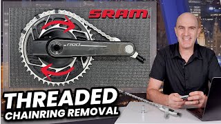 SRAM Threaded Chainring Removal Tool  How It Works [upl. by Derfiniw]