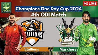 MarkhorsPAK vs StallionsPAK  MAR vs STA  4th ODI Match Pakistan One Day Cup 2024 Live Score [upl. by Misak]