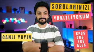 SORULARINIZI YANITLIYORUM CANLI YAYIN 2024 DGS KPSS ALES YKS [upl. by Dehnel432]