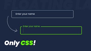 CSS Only  Input Field with Floating Text Animation  Floating label input css [upl. by Akalam]