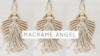 DIY MACRAME ANGEL  STEP BY STEP  MACRAME CHRISTMAS ORNAMENT [upl. by Sawyor]