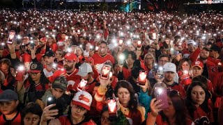 Johnny and Matthew Gaudreau honoured at vigil in Calgary [upl. by Jaret]