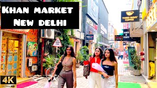 Walking And Exploring Khan Market Rabindra Nagar New Delhi India 🇮🇳 4K HDR Video [upl. by Mellar]