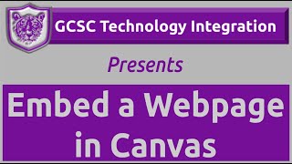 Embed a Webpage in Canvas [upl. by Saxet239]