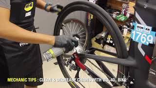 Clean amp Degrease Chains with WD40 BIKE  Pro Tips 10 [upl. by Ofilia]