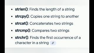 definition of string handling function in c tamil [upl. by Aiz453]