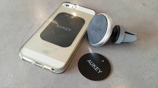 AUKEY Car Mount Magnetic Cell Phone Holder Unboxing and review [upl. by Ait904]